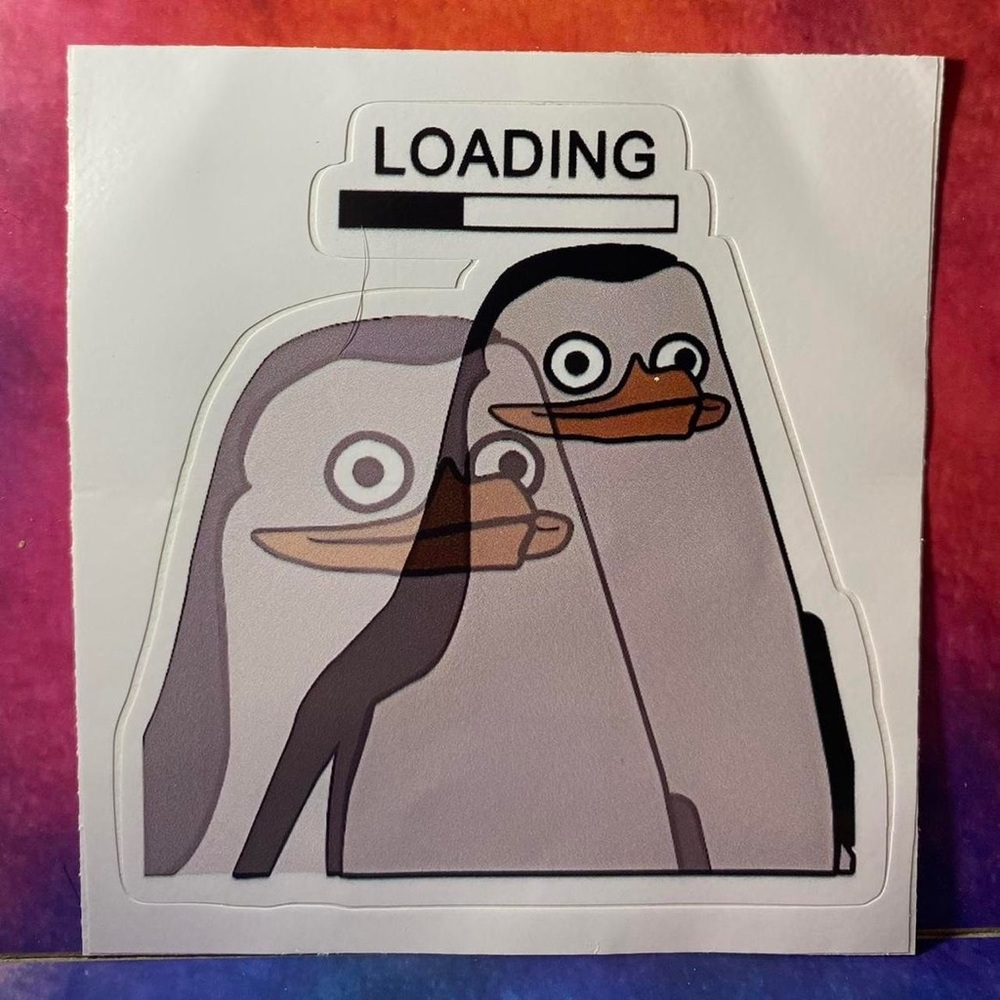 Penguin Loading Sticker